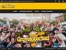 Tablet Screenshot of grovetoberfest.com